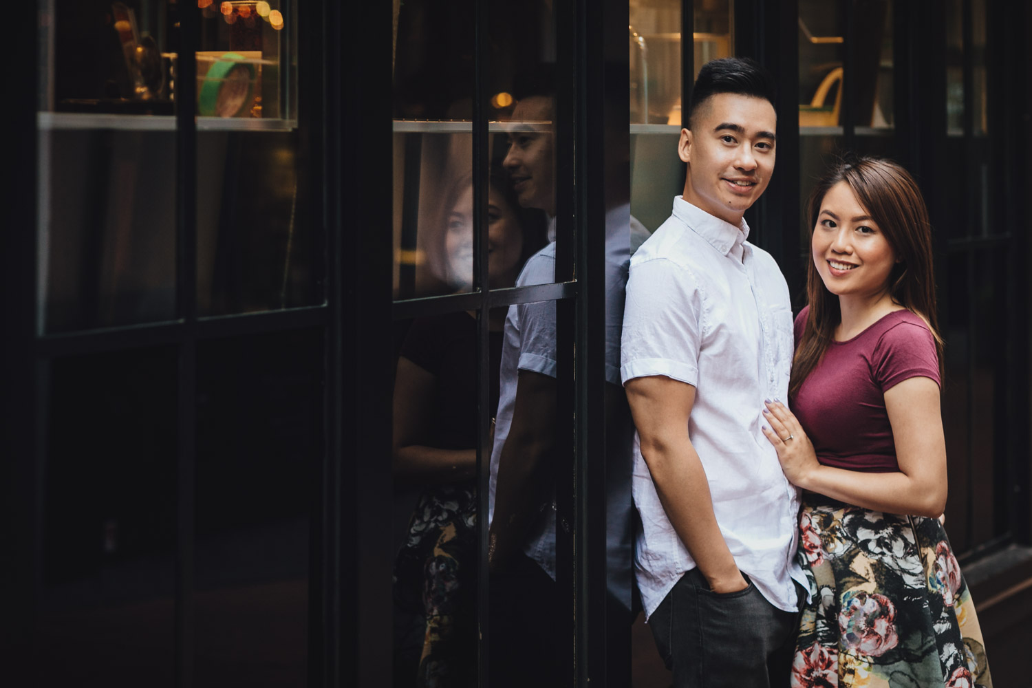 gastown engagement photography in vancouver bc during summer