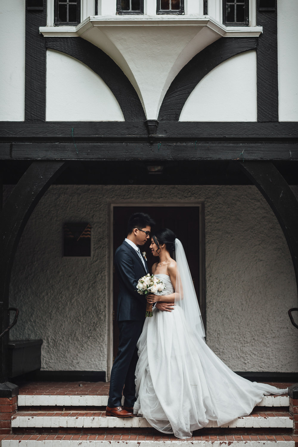 vancouver wedding photography at brockhouse restaurant with bride and groom