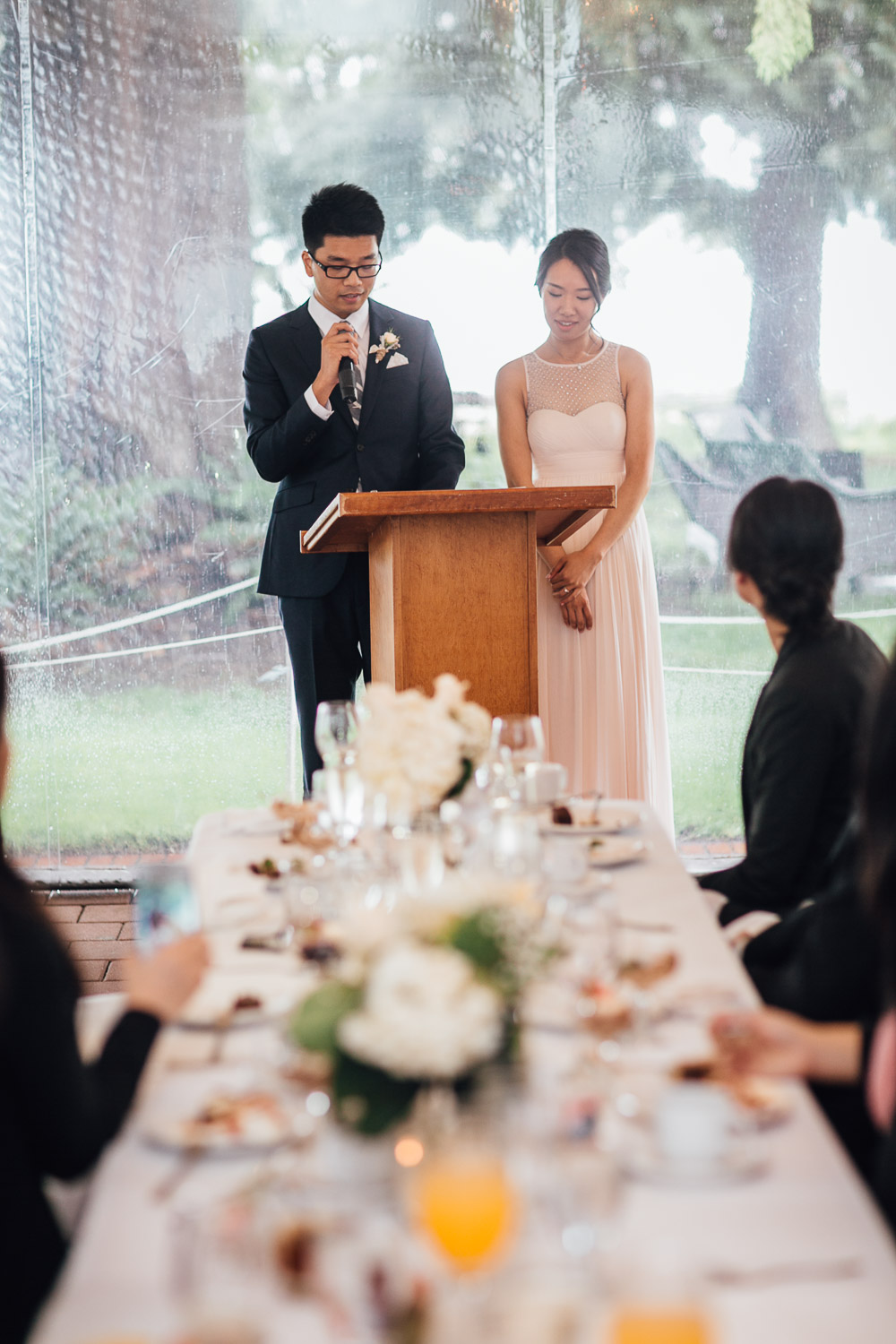 wedding reception speech at brockhouse restaurant in vancouver bc