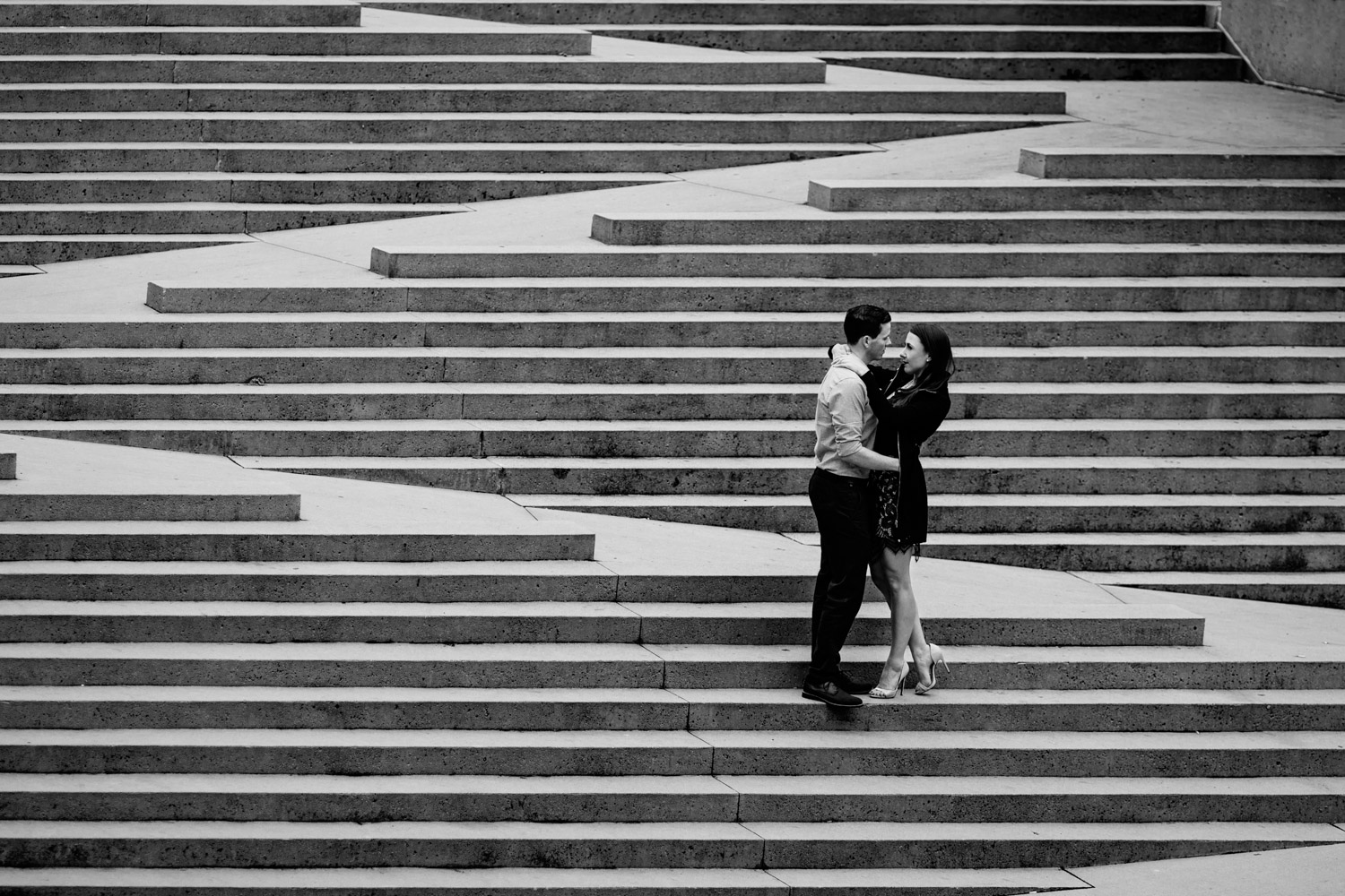 vancouver engagement photography at robson square downtown autumn fall season