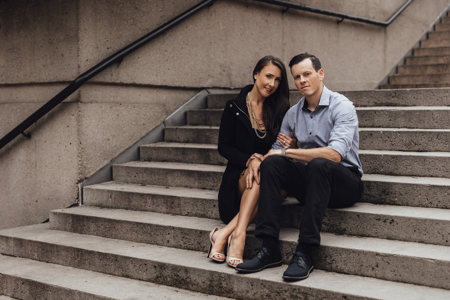 robson square downtown vancouver engagement photographer