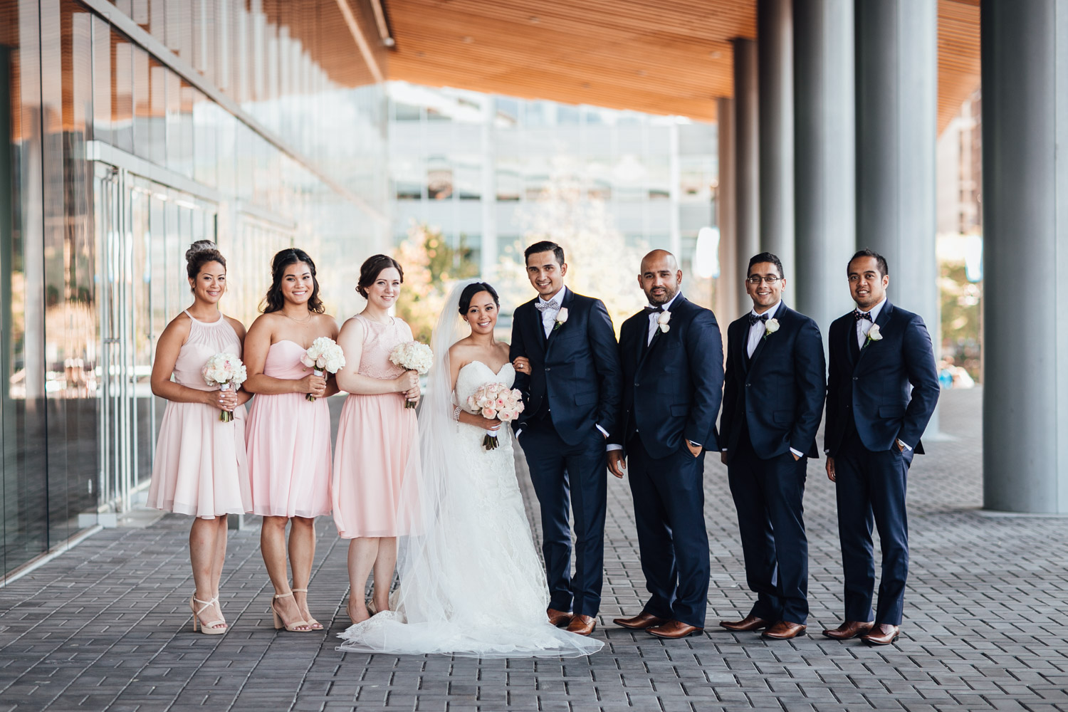 wedding party in coal harbour convention centre vancouver bc
