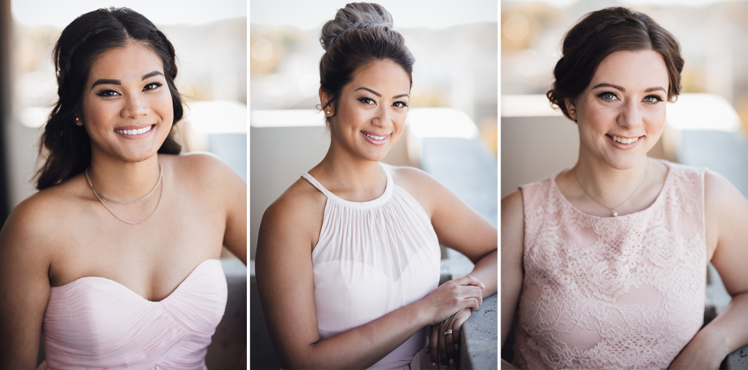 bridesmaids vancouver wedding photography at holiday inn on west broadway