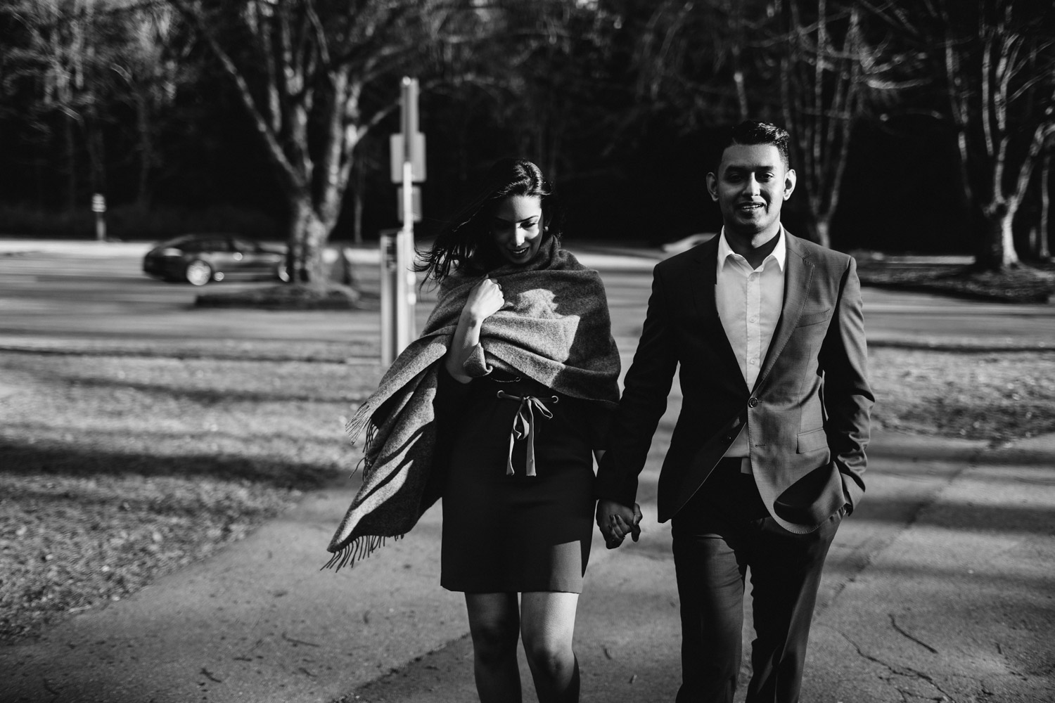 black and white engagement photography vancouver bc stanley park third beach