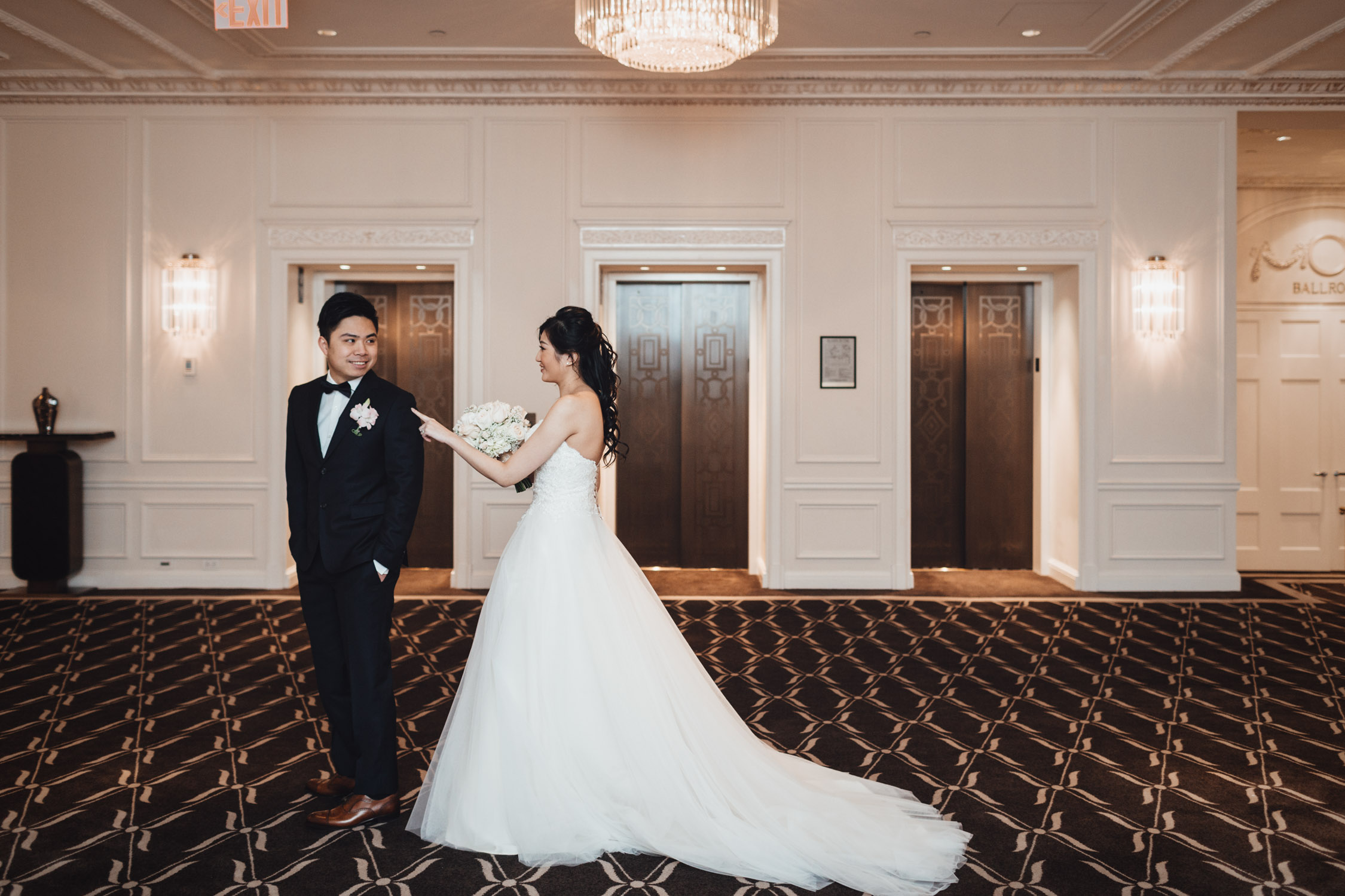 first look at rosewood hotel georgia vancouver wedding photography