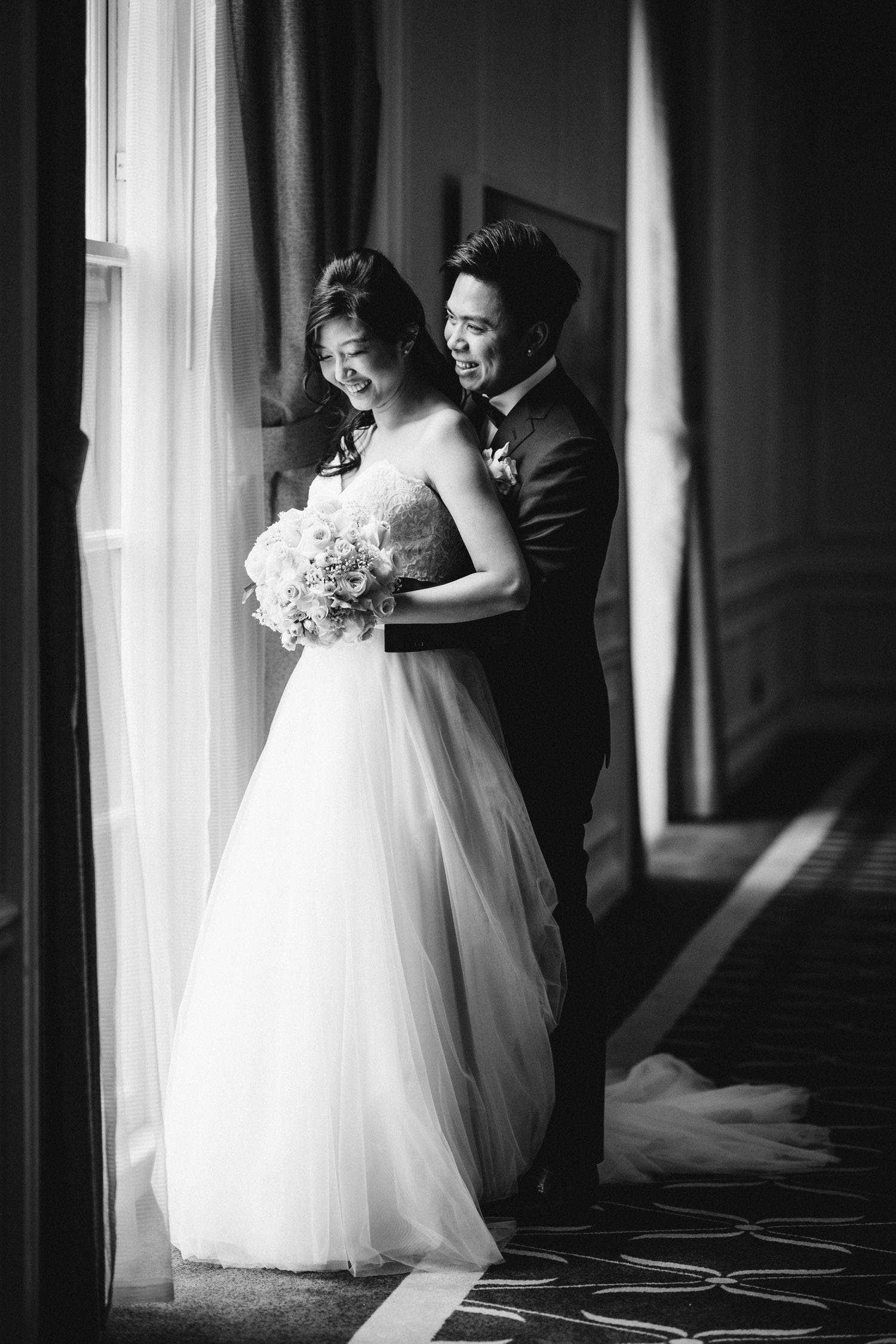 rosewood hotel georgia vancouver wedding photography bride and groom portraits