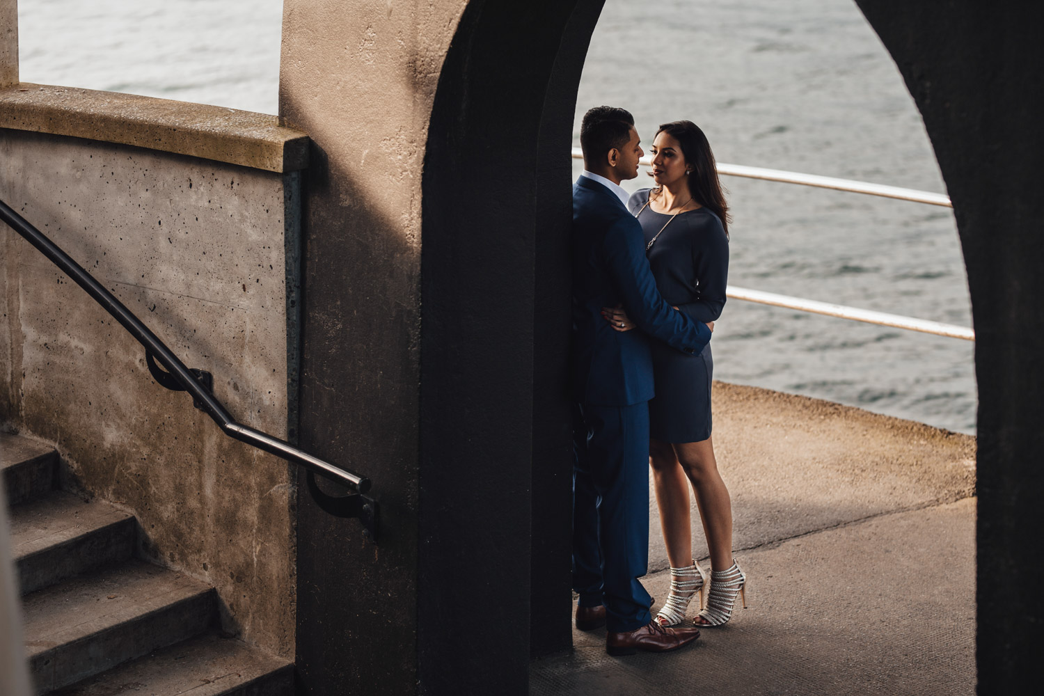 south east asian vancouver engagement photography in stanley park lighthouse