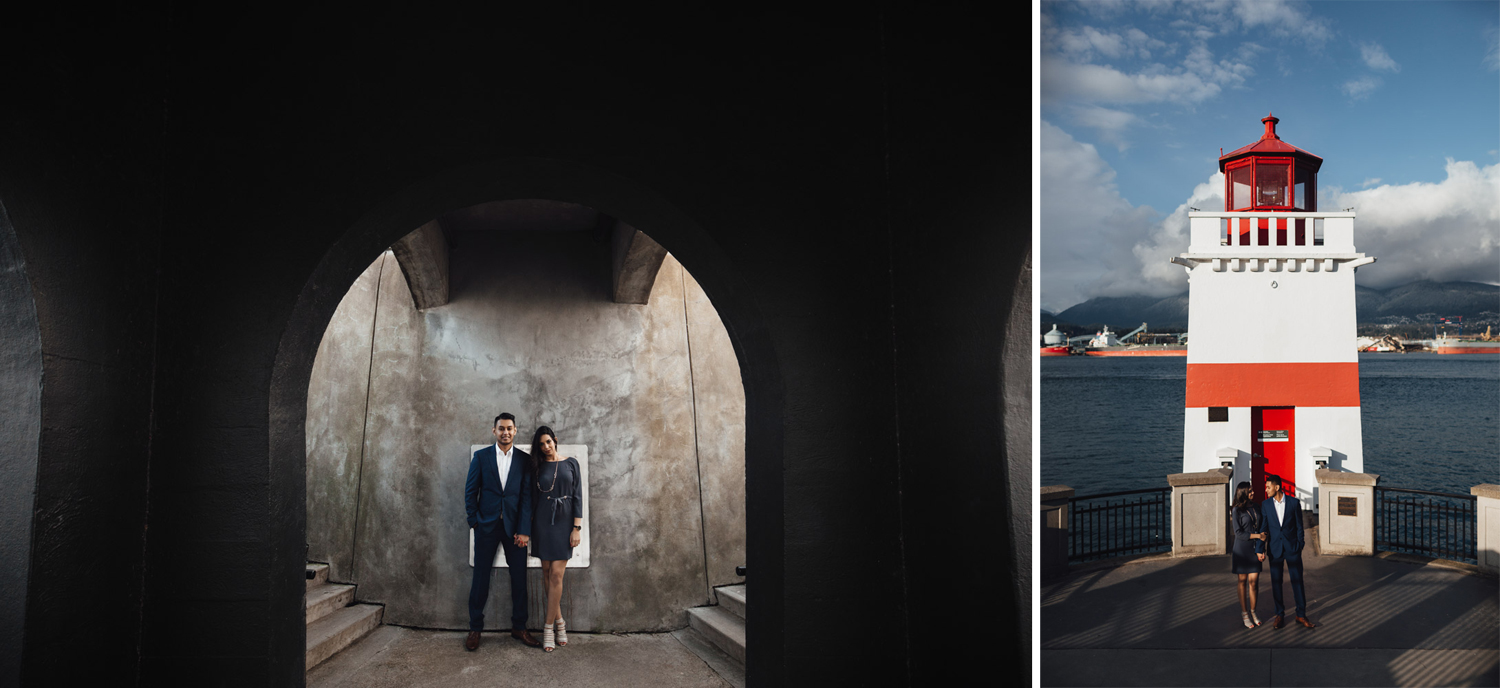 lighthouse stanley park engagement photography vancouver bc