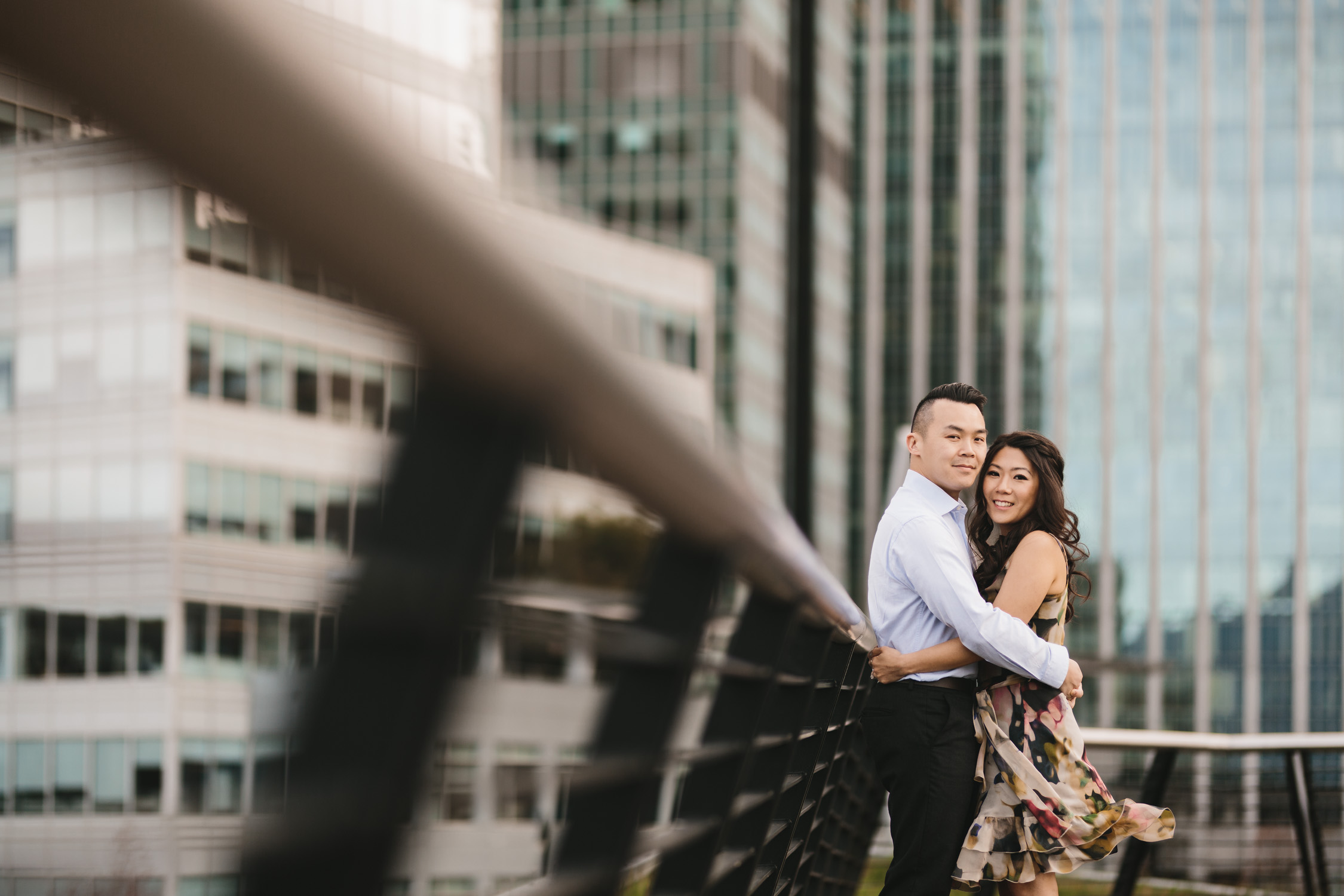 vancouver cherry blossom engagement photography coal harbour sunset