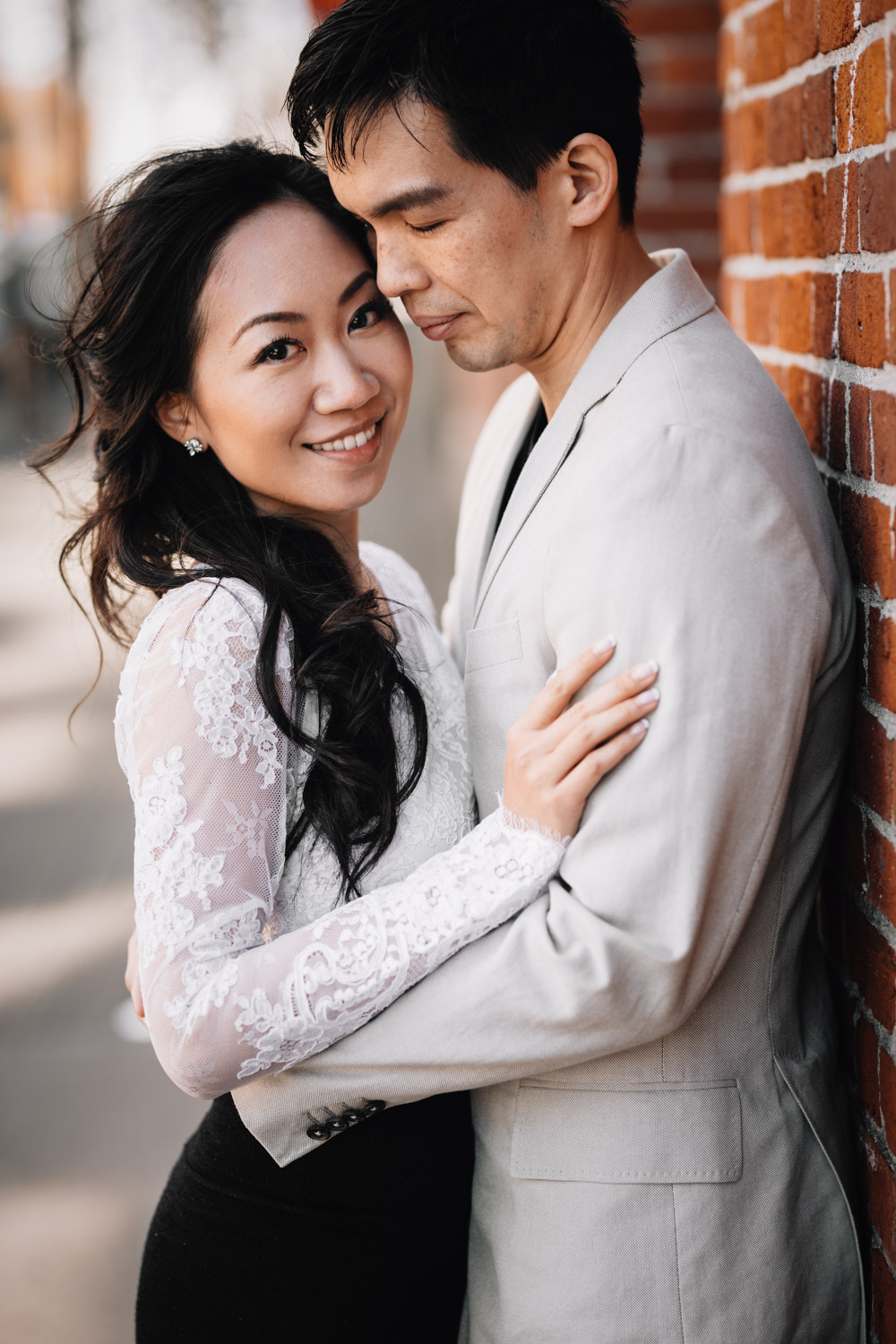 vancouver engagement photography gastown sunset