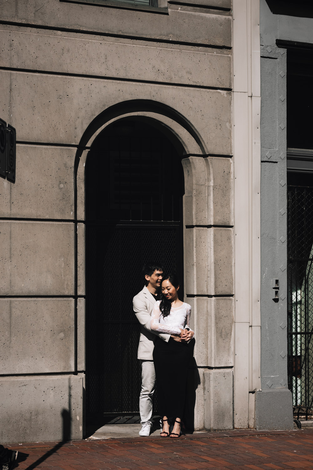 vancouver engagement photography gastown sunset