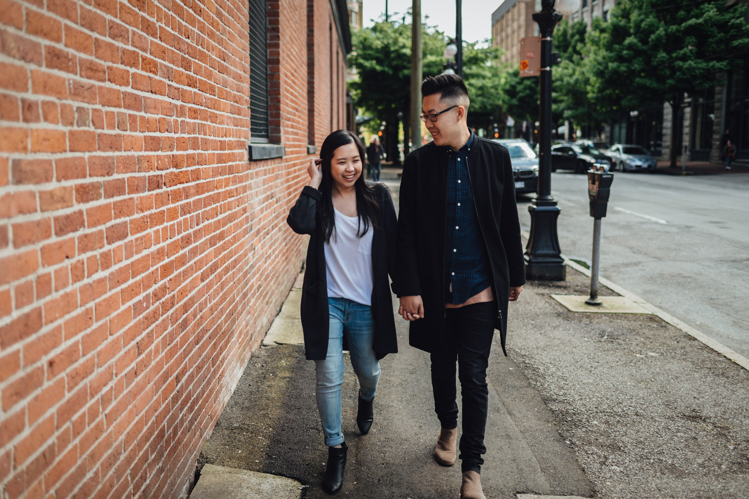 vancouver engagement photography in gastown bc