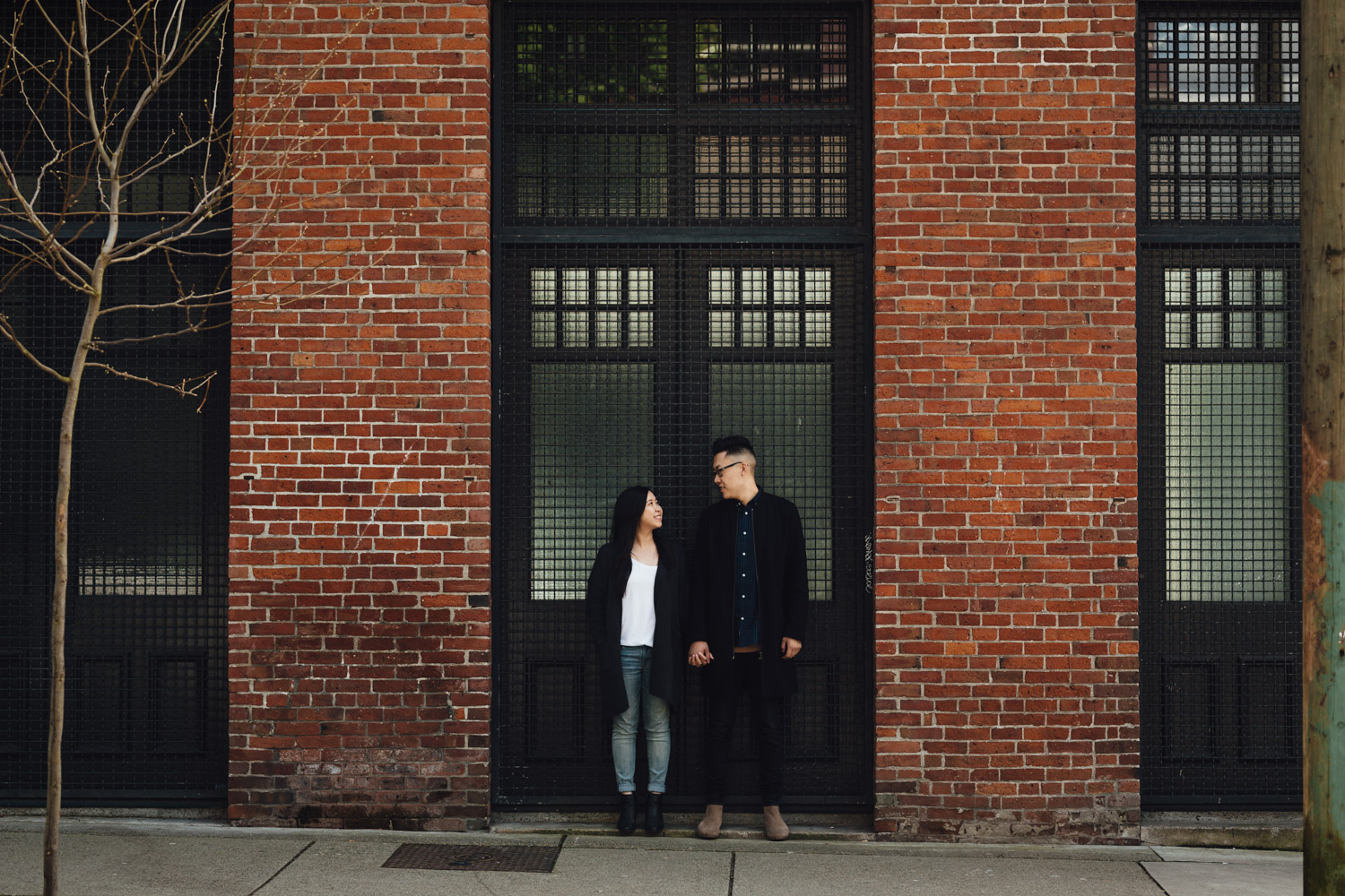 gastown bricks engagement photography in vancouver, bc