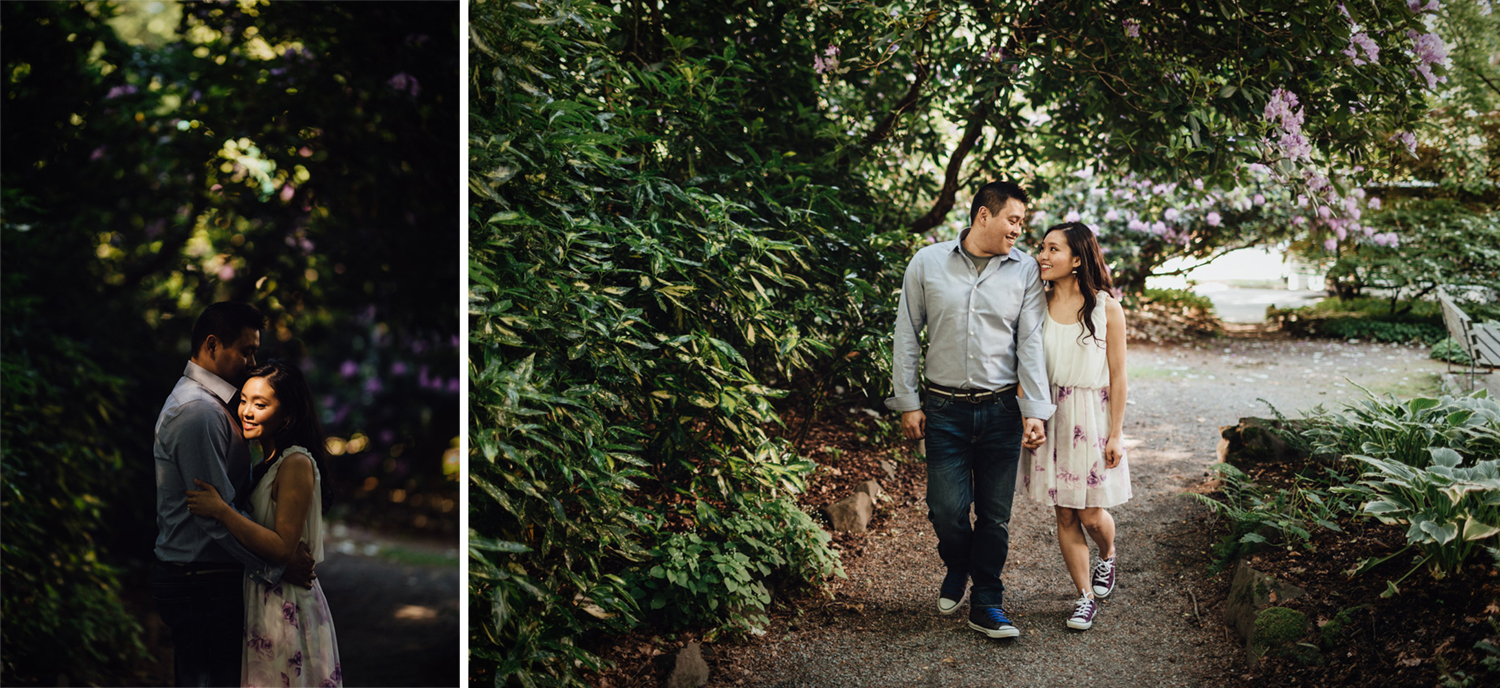 stanley park engagement photography at rose garden vancouver bc