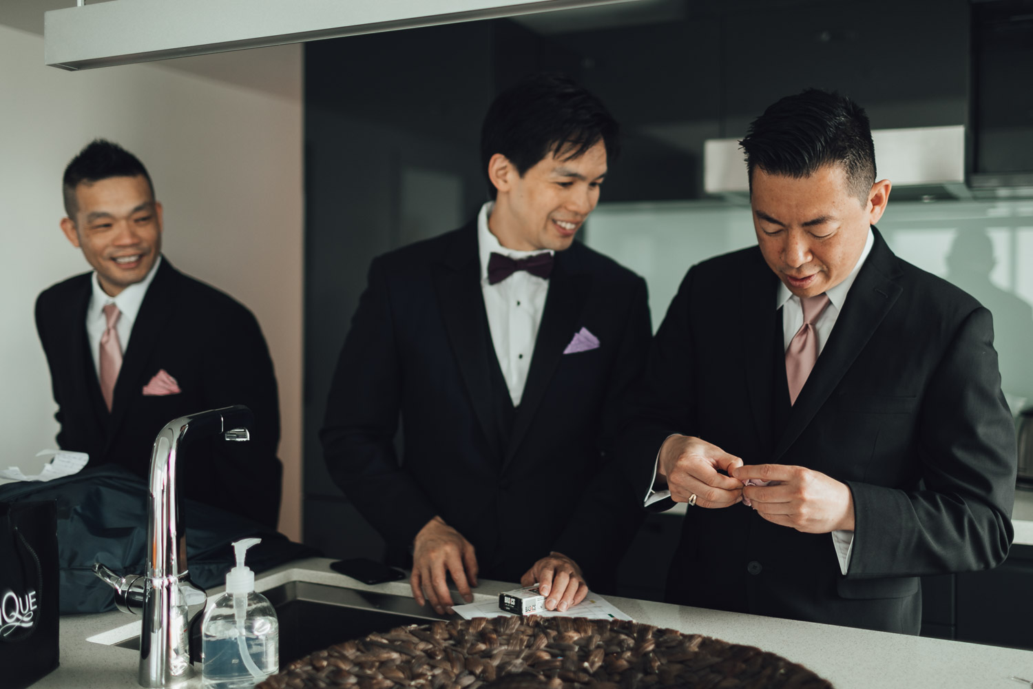 vancouver wedding photography yaletown groom getting ready