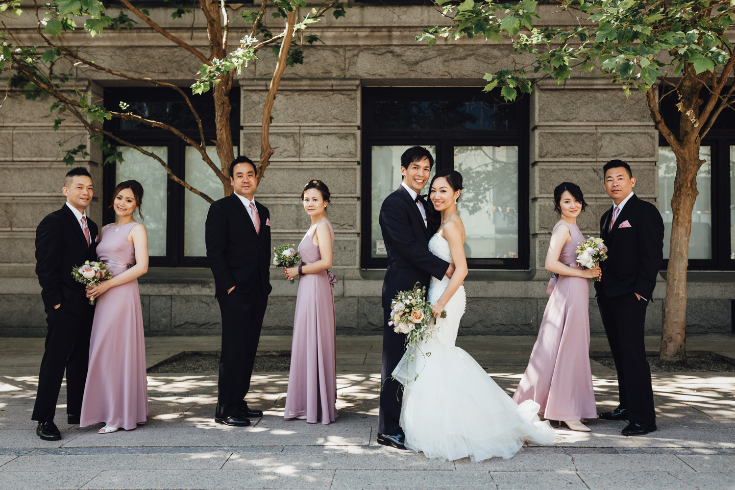 vancouver art gallery wedding photography bride groom portraits
