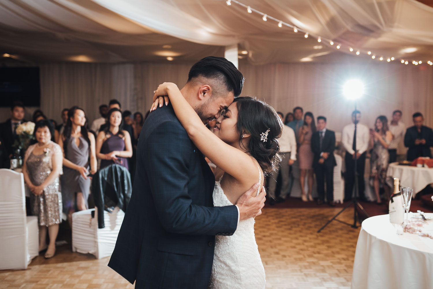 first dance continental seafood restaurant wedding reception photography
