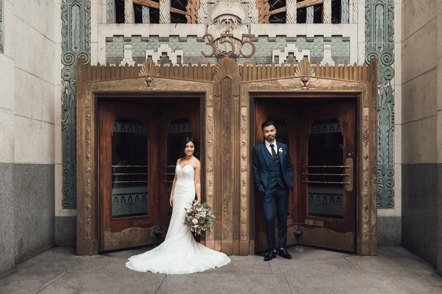 marine building dowtown vancouver wedding photography