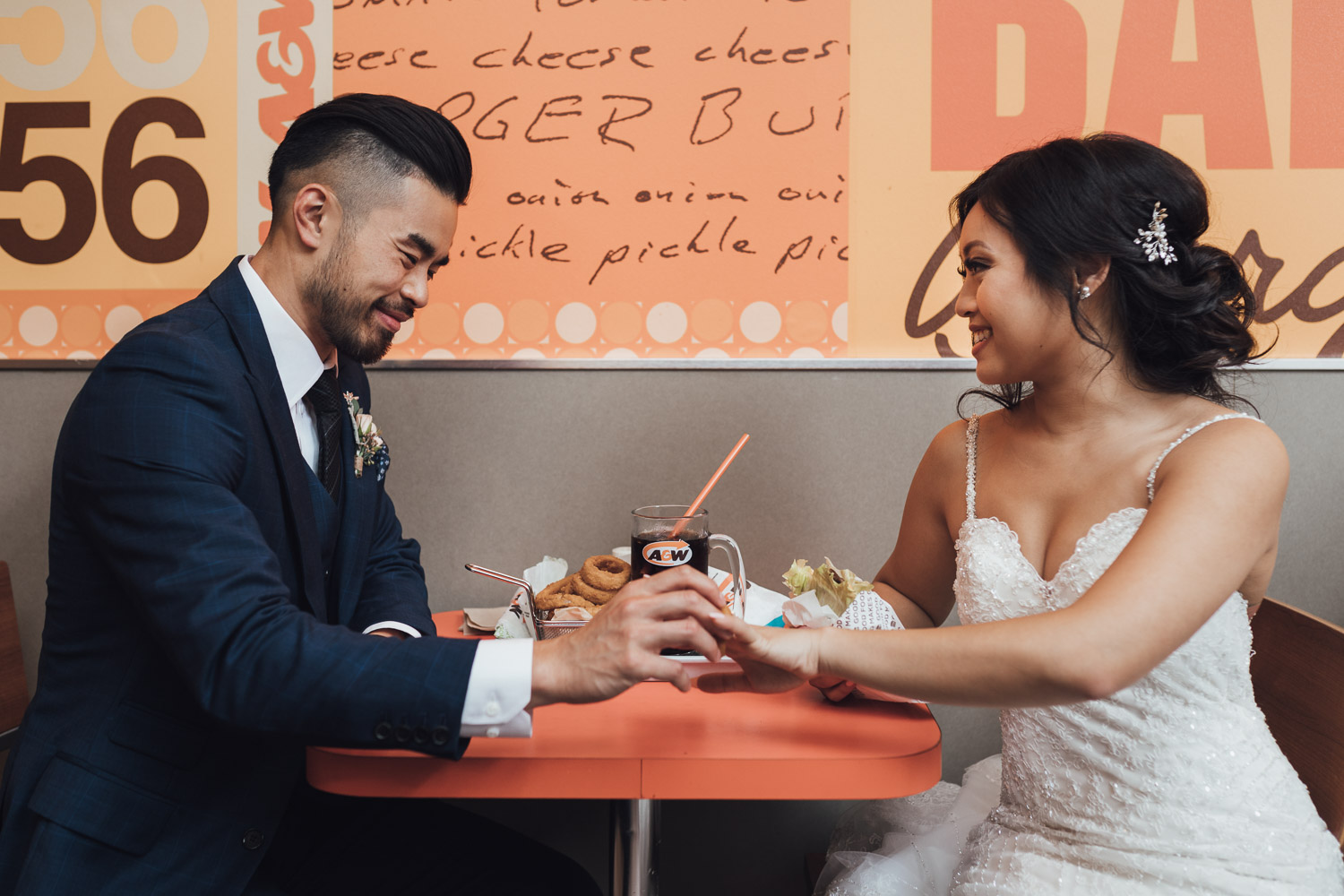 a&amp;w restaurant wedding fun vancouver bc photography