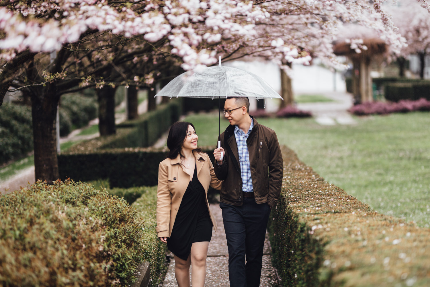 cherry blossom engagement session vancouver engagement photographer
