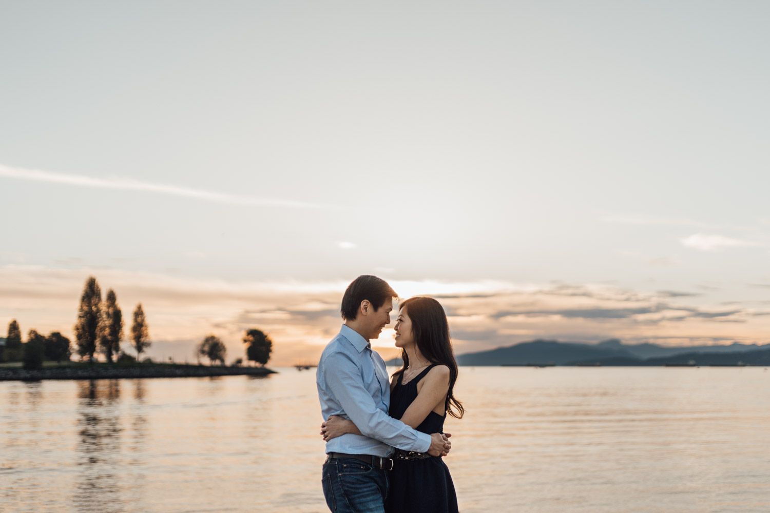 sunset beach engagement photography vancouver bc