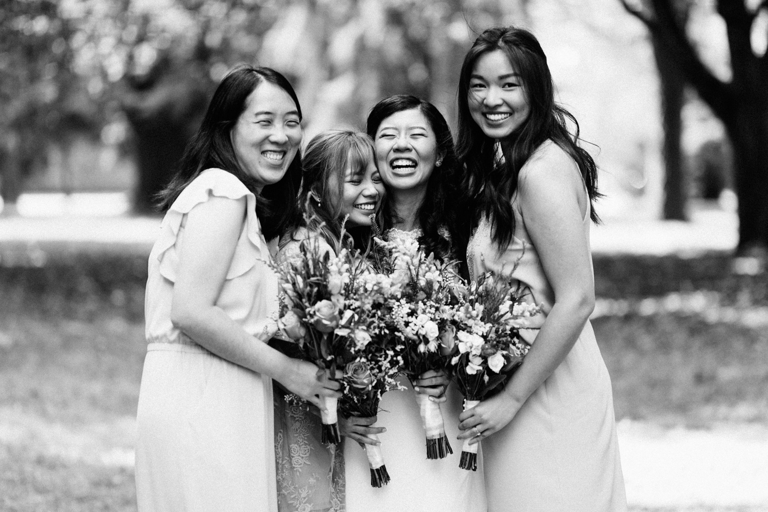 shaughnessy park bridal party portraits in vancouver wedding photography