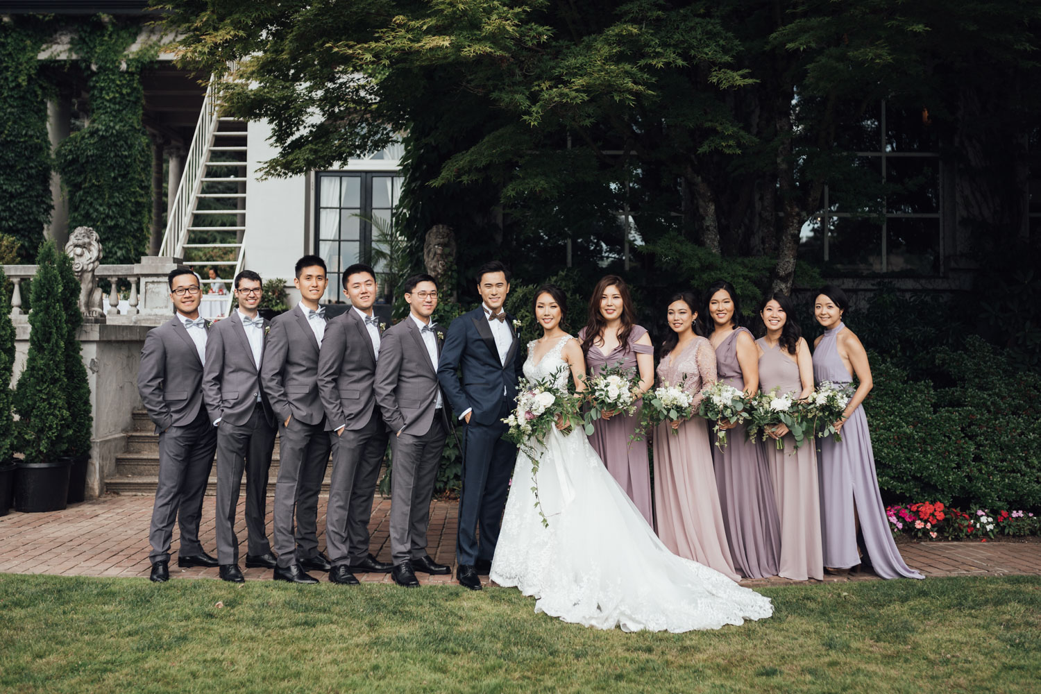 bridal party vancouver wedding photography hycroft