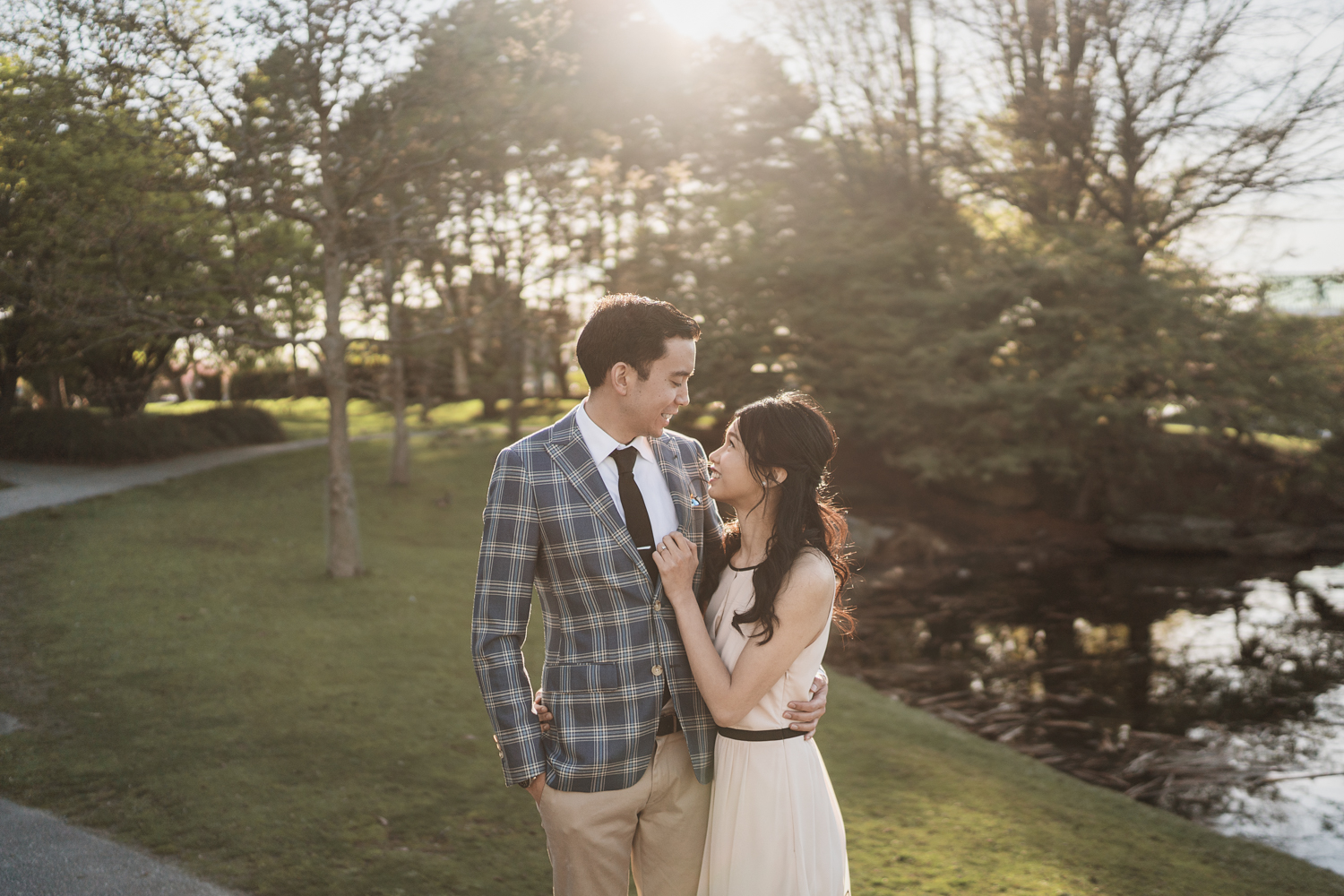 vancouver museum of vancouver architecture engagement photography during cherry blossom season