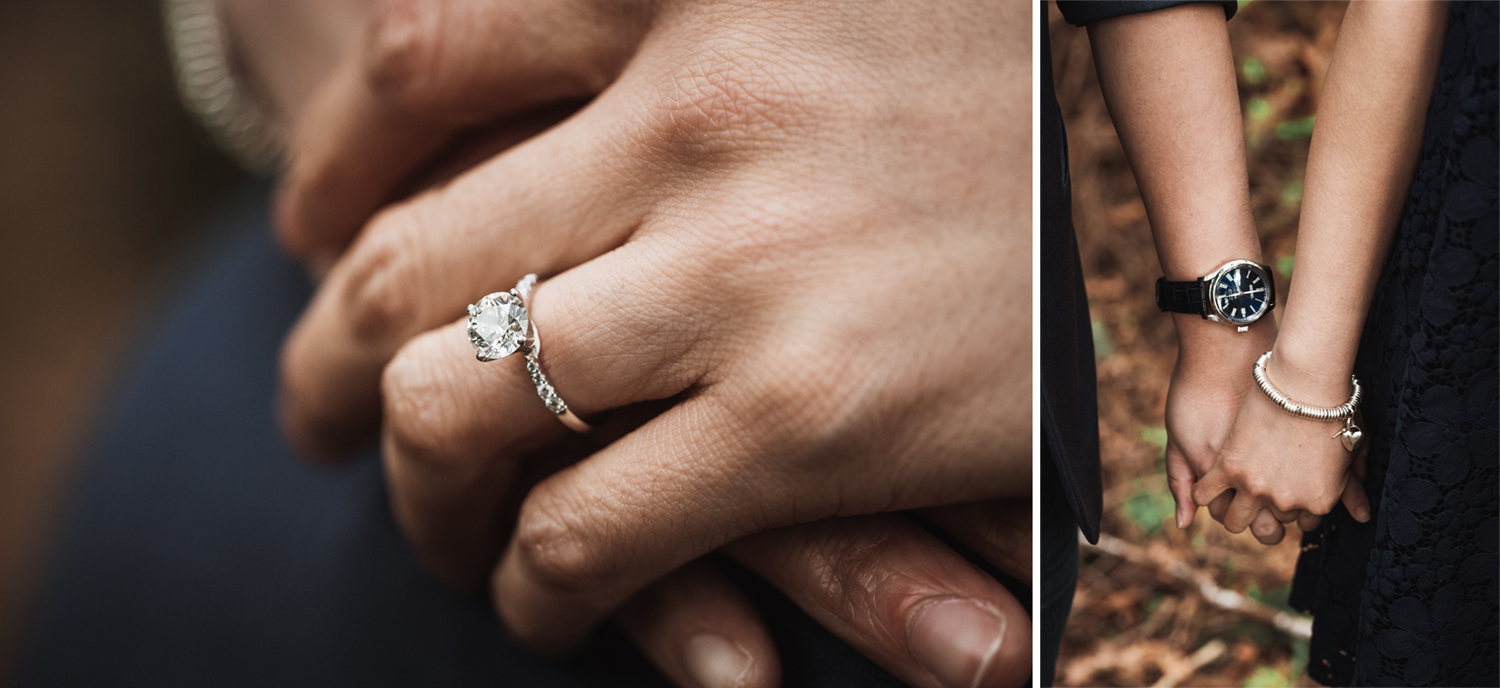 stanley park engagement photographer in vancouver bc ring details