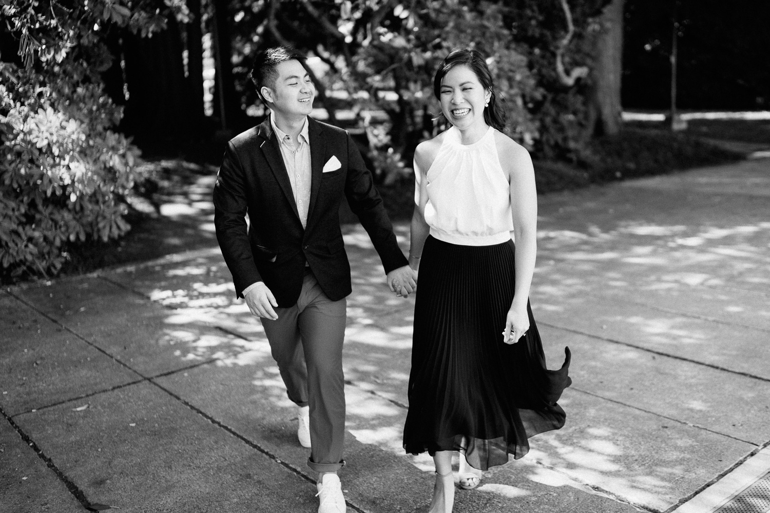 UBC asian engagement photography filipino candid in Vancouver, BC
