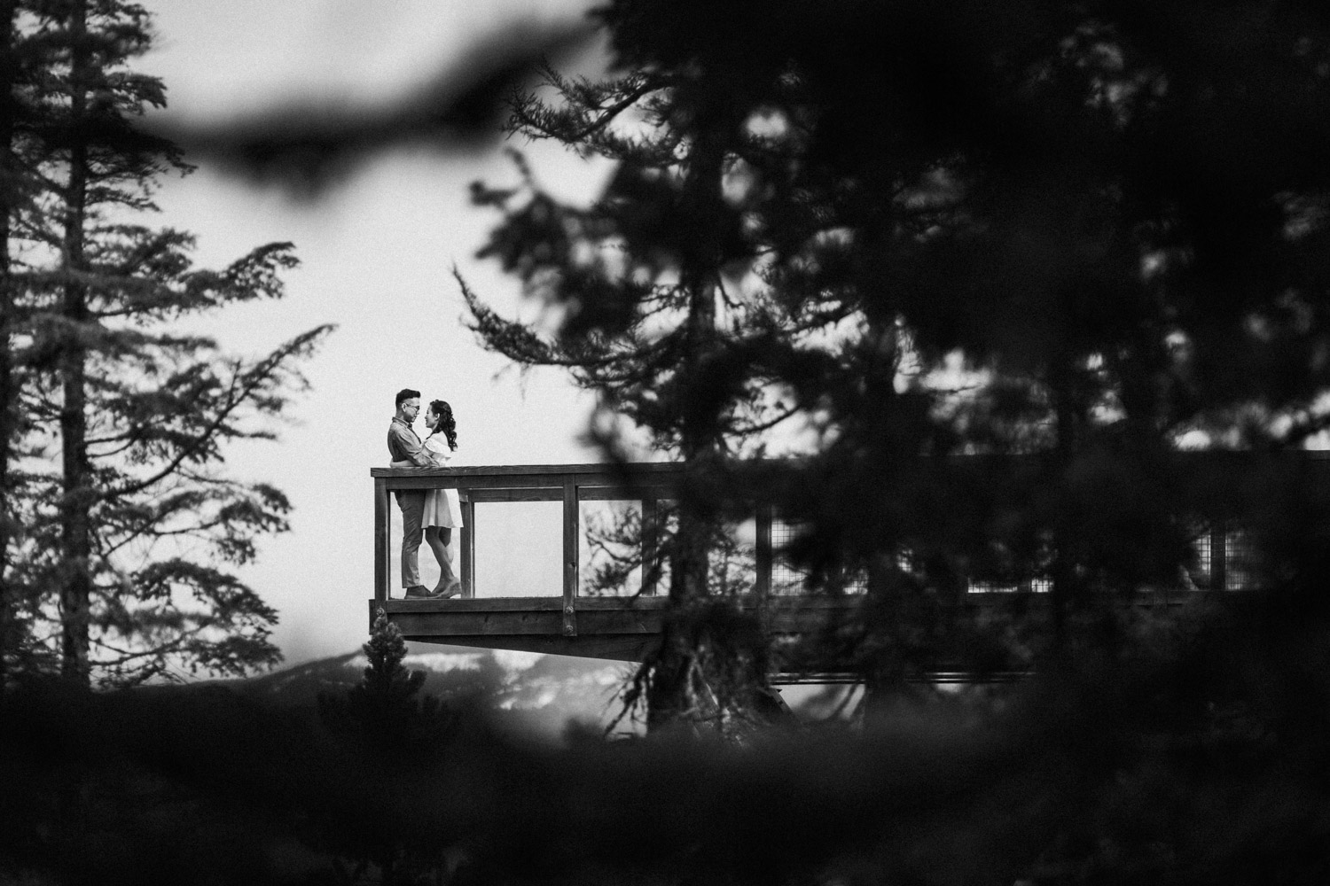 sea to sky gondola engagement photography chief lookout platform