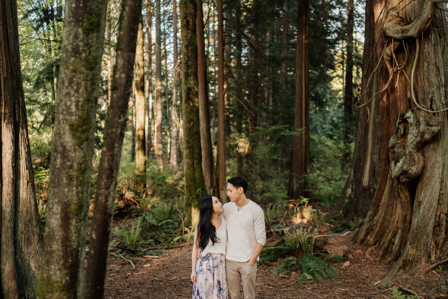 prospect point stanley park in vancouver bc engagement photographer