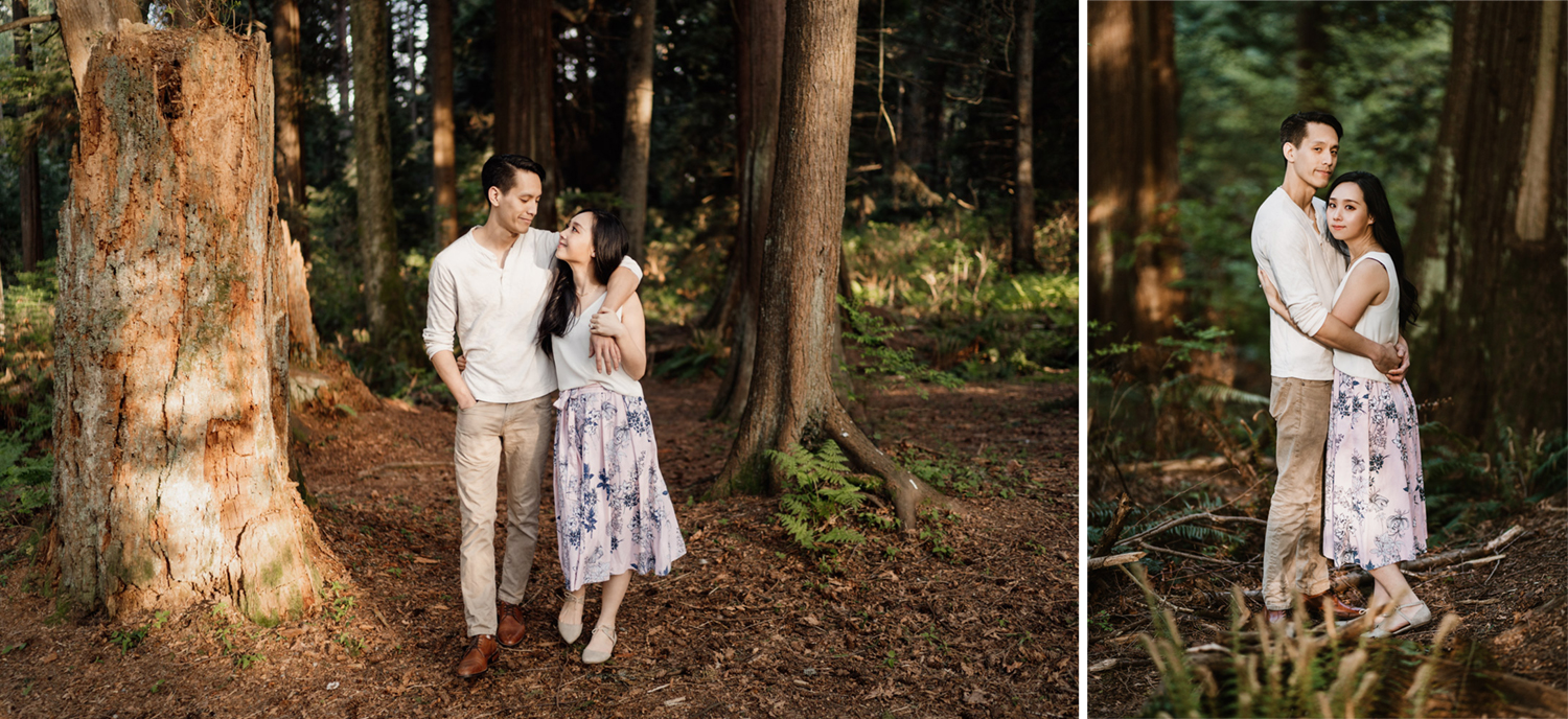 stanley park forest engagement photography in vancouver bc